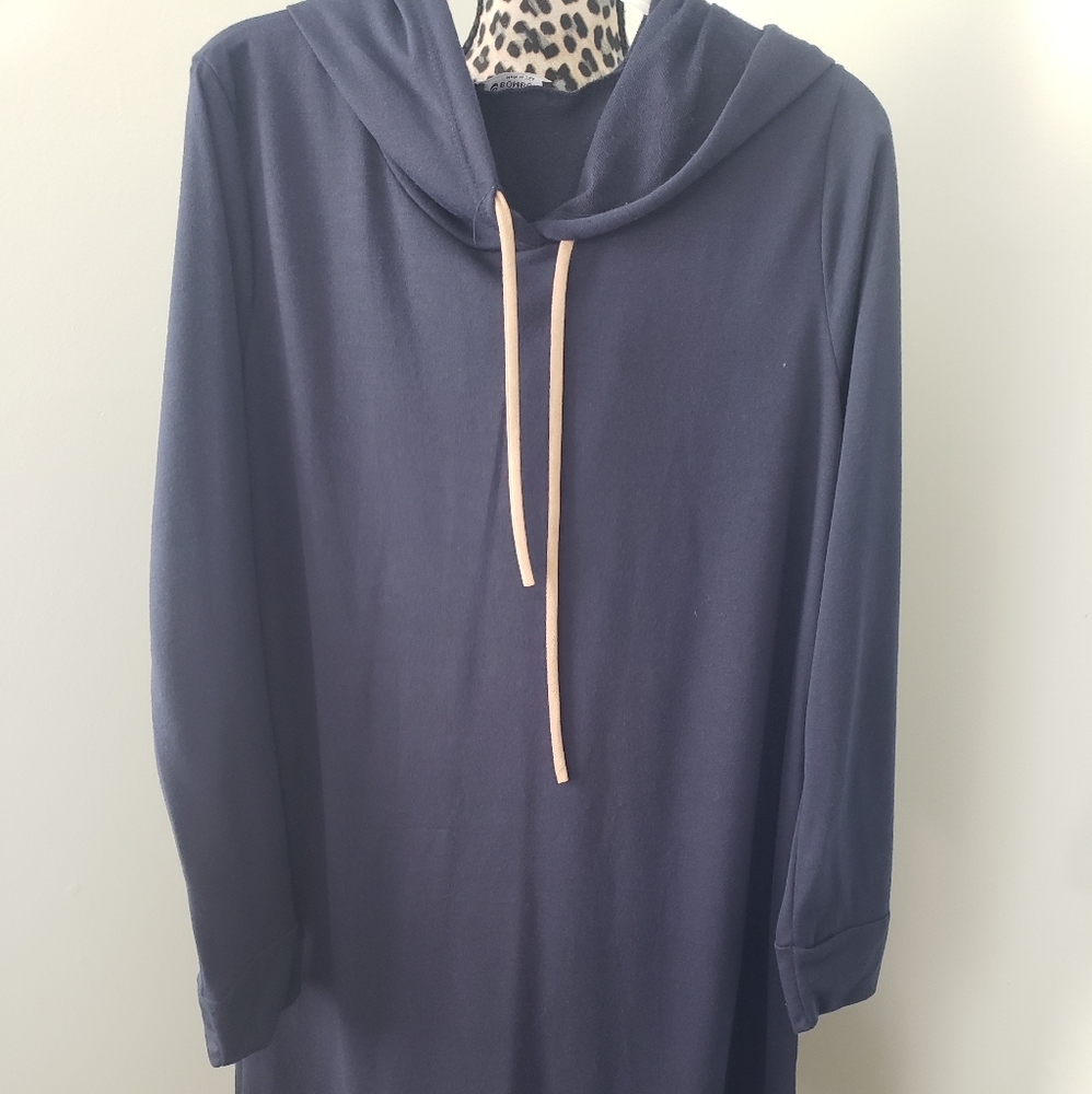 Hooded sweatshirt dress